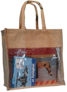 Jute Promotional Bags With PVC Window