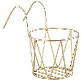 Wire Hanging Planter, Color : Golden 13x13x16 Cm, Specialities : Long Life, Hard Structure