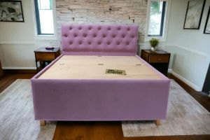 Meco Queen Size Upholstered Storage Bed