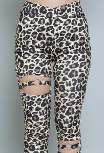 Women Leopard Print Jeggings Pant Xl