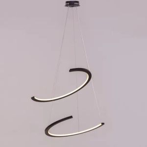 For A Minute (Medium, Black, Dimmable LED With Remote Control) Chandelier