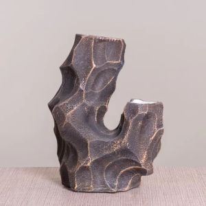 Grounded (brown/orange) Textured Ceramic Vase