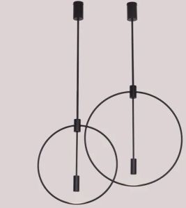 Ring On It (Black) 3 Color LED Chandelier