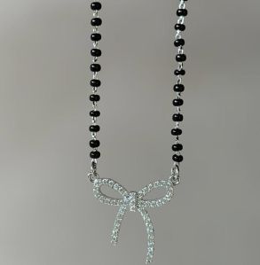 925 Silver Bow Mangalsutra