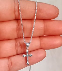 925 Silver Holy Cross Pendant, Gender : Unisex, Packaging Type : Plastic Box