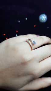 925 Silver Rose Gold Plated Ring Customised, Gender : Female