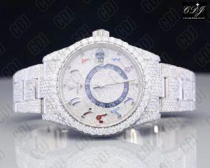 RK05 Vvs Moissanite Diamond Watch, Display Type : Analog