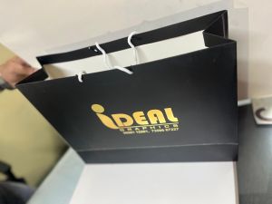 Printed Paper Bags, Color : Black For Shopping, Gift Packaging