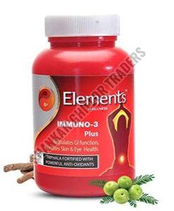 Elements Wellness Immuno-3 Plus Capsules, Packaging Type : Bottle