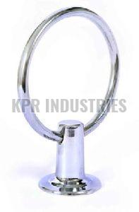 Kpr Stainless Steel Polished CP Towel Ring, Color : Silver For Bathroom Fitting