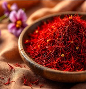 Organic Kashmiri Saffron, Color : Deep Red With Golden Stigmas, Packaging Type : Bag, Box For Food Medicine