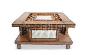 Plain Polished Wooden Side Table, Color : Brown