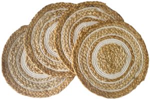 Handmade Braided Jute and Cotton Cord Placemat