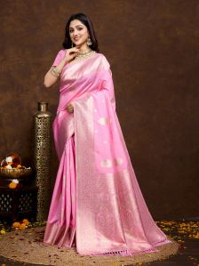 Meena Soft Pure Banarasi Silk Saree Party Wear, Wedding Wear, Festive Wear, Speciality : Easy Wash