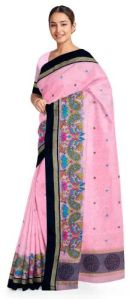 Ksr Handlooms Beautiful Floral Border Gadwal Work Printed Saree