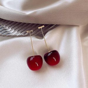 JJK6 Ladies Stylish Big Cherry Stud Earrings