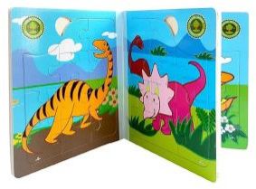 Wooden 3D Book Jigsaw Puzzle For Kids Playing