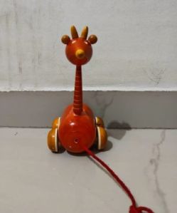 Wooden Channapatna Giraffe Toy