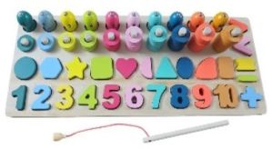 Wooden Montessori 5-in-1 Learning Toy