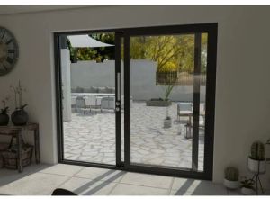 Black UPVC Partition Sliding Door For Home