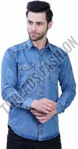 Plain Men Cotton Denim Shirt, Speciality : Anti-shrink, Comfortable