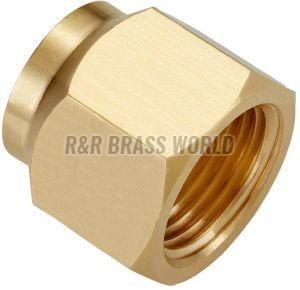 Polished Brass Flare Nut, Color : Golden Standard, Technics : Machine Made