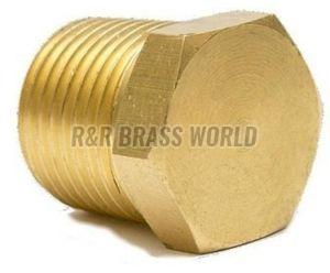 Polished Brass Hex Plug Standard For Pipe Fitting