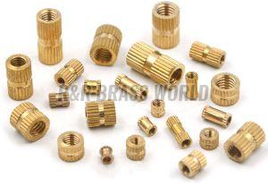 Polished Brass Knurled Inserts Standard For Electrical Fittings