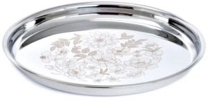 11-15 Inch Laser Design Round Stainless Steel Dinner Plate