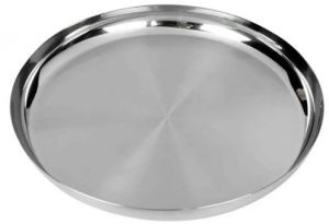 8 Inch Round Stainless Steel Dinner Plate