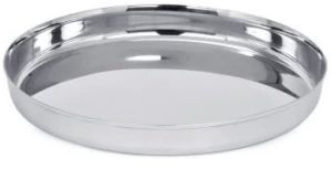 Plain Round Stainless Steel Dinner Plate For Serving Food