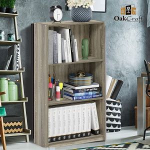 Oakcraft Multipurpose Wooden Bookshelf, Color : Brown For Home Use, Library Use, School Use