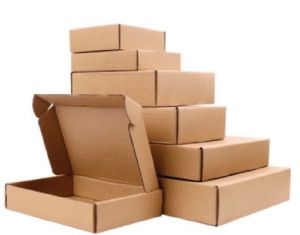 Plain Cardboard Die Cut Boxes, Color : Brown