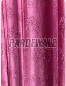 Pink Tree Emboss Curtain