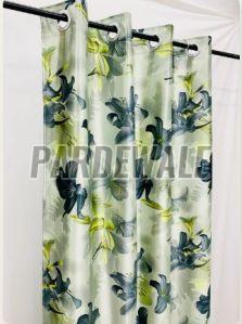 Swiss Green Orchid Flower Curtain Window 5 Feet, Door 7 Feet, Long Door 9 Feet, Speciality : Impeccable Finish