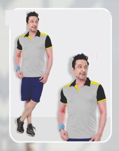 Mens Cotton Grey Polo T Shirt XL, XXL