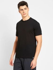 Mens Black Plain T Shirt, Packaging Type : Corrugated Boxes