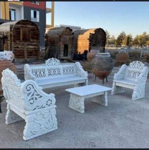 White Marble Sofa Set