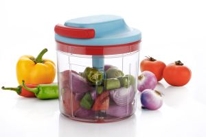 Plastic Mahadev Enterprises1000ml Vegetable Chopper, Color : Blue Red, Certification : Isi Certified