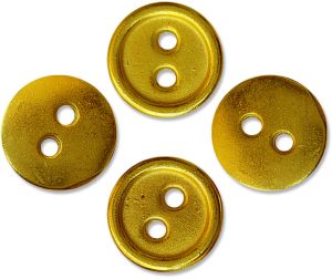 Polished Metal Buttons, Color : Gold, Silver Etc