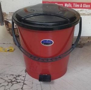 Black and Red  Plastic Kitchen Dustbin