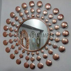 Iron Decorative Wall Mirror, For Household, Hotels, Packaging Type : Thermocol, Bubble Then Corrugated Box