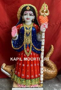 Polished Marble Khodiyar Mata Statue For Temple