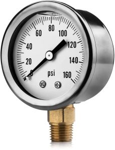 Brass Baumer Pressure Gauge, Color : Silver 20-40mm, Certification : Ce Certified