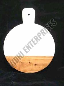 Polished Marble Wood Chopping Board 14x9 Inch, Edge Type : Rounded