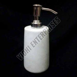 White Marble Soap Dispenser For Hotel / Bathroom