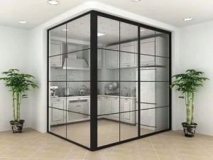 UPVC Glass Kitchen Partition, Color : Transparent For Hotel, Mall, Office