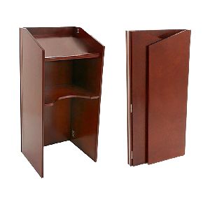 Saatvik Laminated Board Foldable Wood Podium SP--503 For Auditorium, Halls, Office