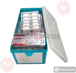 Plain PP Rectangular Medical Plastic Boxes, Packaging Size : 0-5 Ltr