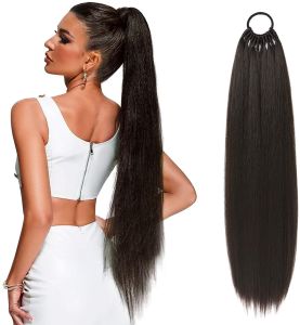 Brown Synthetic Band Ponytail Extension, Brand Name : Neaama